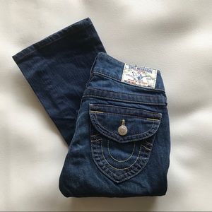 True Religion Becky Dark Blue Boot Cut Jeans 24/0